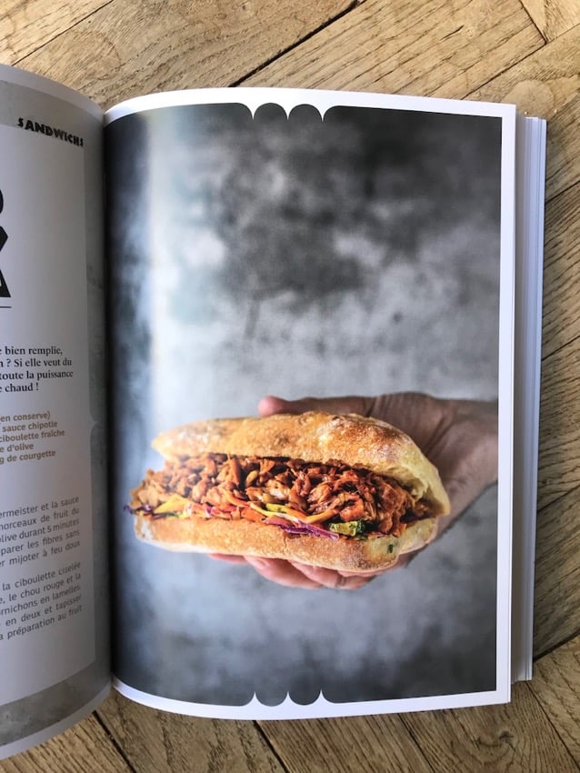 Un sandwich vegan du livre Food Porn de Sébastien Kardinal