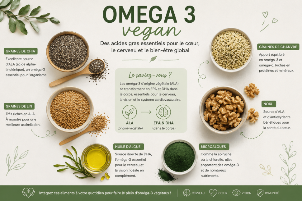 Sources d'omega-3 vegan