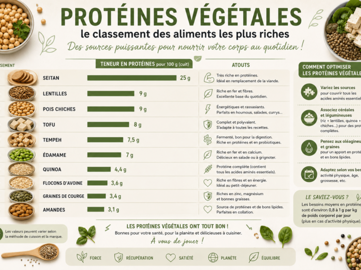 Protéines végétales : le classement des aliments les plus riches